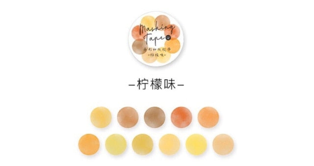 Mohamm 1Pc Fruit Hard Candy Series Decoration Special-Shaped Washi Masking Tape Creative Scrapbooking Stationary School Supplies