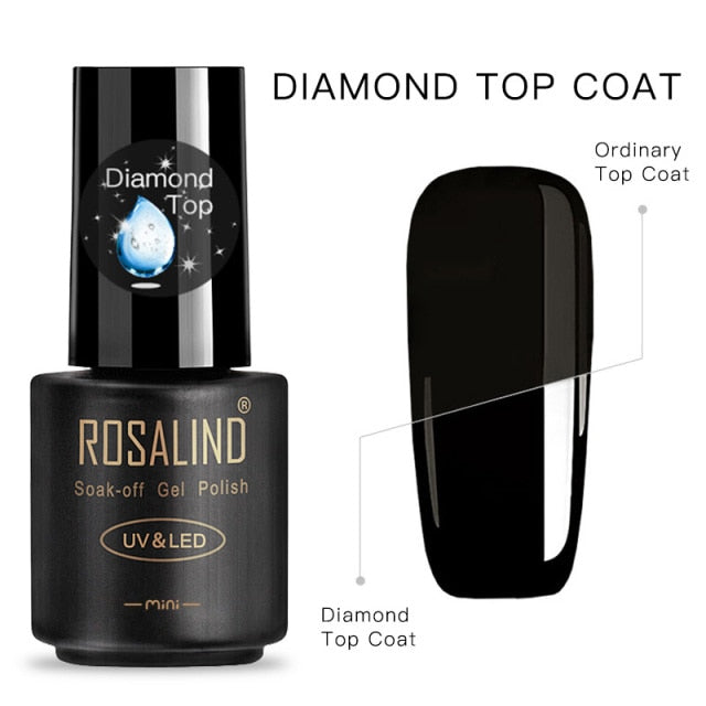 ROSALIND Gel Polish 7ml Gel Nail Polish All For Manicure Semi Permanent Soak Off Gel UV LED Varnishes Base Top Matte Coat