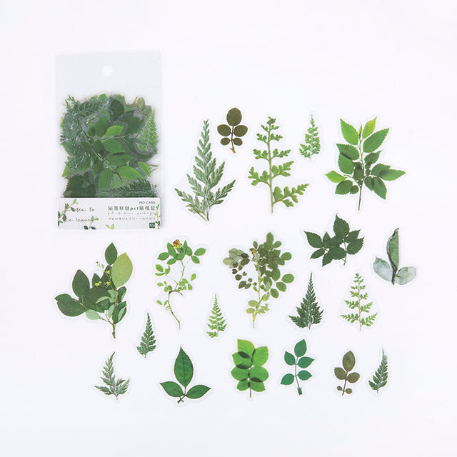 Mohamm 40sheets Plant Flowers Mini Scrapbooking Stickers Aesthetic Paper Sticker Flakes Stationary Office Accessorie Art Supplie