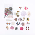 Mohamm 40sheets Plant Flowers Mini Scrapbooking Stickers Aesthetic Paper Sticker Flakes Stationary Office Accessorie Art Supplie