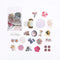 Mohamm 40sheets Plant Flowers Mini Scrapbooking Stickers Aesthetic Paper Sticker Flakes Stationary Office Accessorie Art Supplie