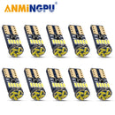 ANMINGPU 2/10PCS W5W Led Bulb T10 Led 501 194 12V 4014SMD Car Led Signal Lamp Clearance Lights Reading Lights Interior Light