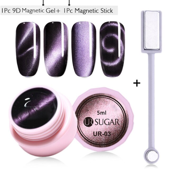 UR SUGAR Magnet Nail Gel Polish 5D Cat Magnetic UV Gel Nail Polish Chameleon Magnetic Gel Varnishes  Soak Off Enamel