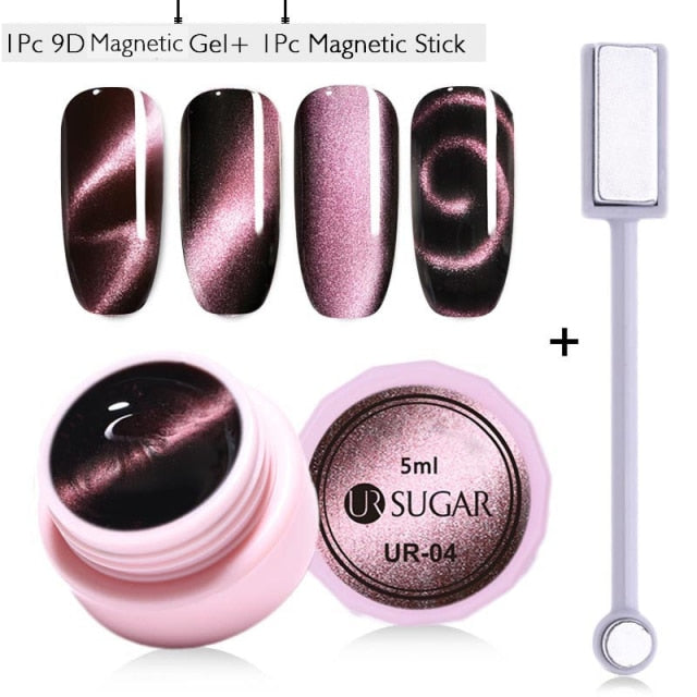 UR SUGAR Magnet Nail Gel Polish 5D Cat Magnetic UV Gel Nail Polish Chameleon Magnetic Gel Varnishes  Soak Off Enamel