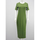 Long Sleeve Maxi T Shirt Dress Women Autumn Winter Sexy Party Bodycon Vintage Casual Slit Knitted Cotton White Black Sundress