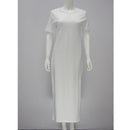 Long Sleeve Maxi T Shirt Dress Women Autumn Winter Sexy Party Bodycon Vintage Casual Slit Knitted Cotton White Black Sundress