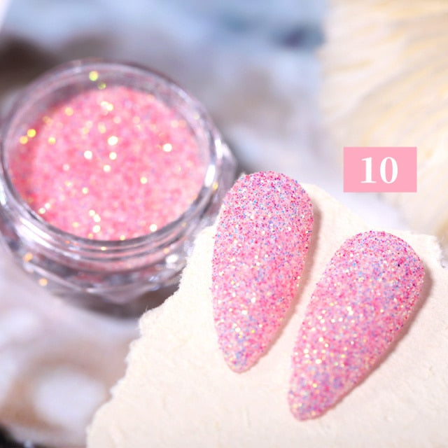 1 Box Hot Sale Iridescent Nail Powders Shiny Nail Glitters Dust Decorations For Nail Art Chrome Pigment DIY Accessories