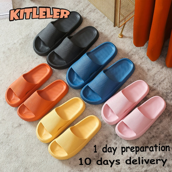 Bathroom Anti-slip Shoes Women Thick Platform Slippers Summer Beach Eva Soft Sole Slide Sandals Leisure Men Ladies Indoor