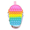 Cute Bag Fidget Toys Reliver Stress Toy Rainbow Push Bubble Simple Dimmer Antistress Toy Children Sensory Game Toy Backpack