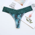 Voplidia Women's Panties Underwear Women Plus Size Sexy Lace Lingerie Panty Thongs G String Tanga T-back Seamless Female PM052