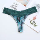 Voplidia Women's Panties Underwear Women Plus Size Sexy Lace Lingerie Panty Thongs G String Tanga T-back Seamless Female PM052