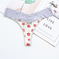 Voplidia Women's Panties Underwear Women Plus Size Sexy Lace Lingerie Panty Thongs G String Tanga T-back Seamless Female PM052