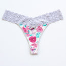 Voplidia Women's Panties Underwear Women Plus Size Sexy Lace Lingerie Panty Thongs G String Tanga T-back Seamless Female PM052