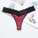 Voplidia Women's Panties Underwear Women Plus Size Sexy Lace Lingerie Panty Thongs G String Tanga T-back Seamless Female PM052
