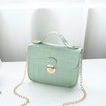 2020 Fashion Women Small Crossbody Bag Classic Crocodile Pattern Shoulder Handbags Lightweight Chain Strap Messenger Purse