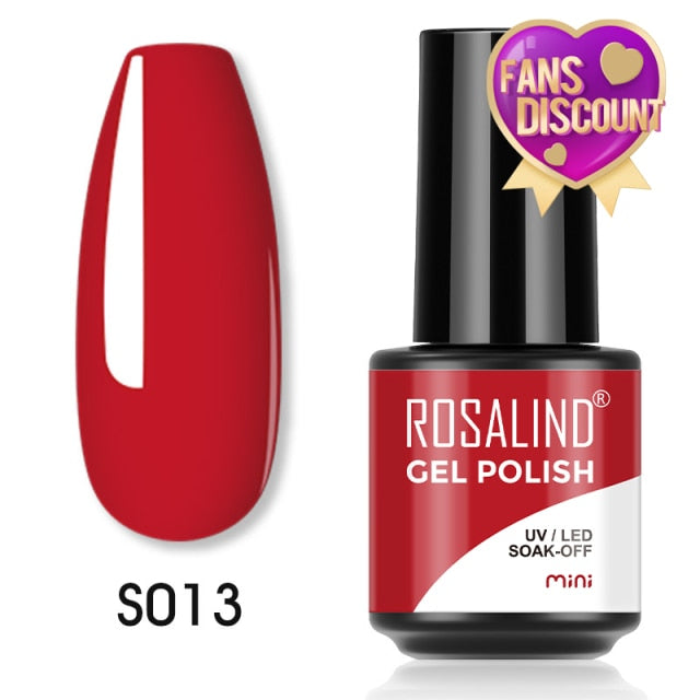 ROSALIND Gel Nail Polish 40 Colors Semi Permanent Manicure Nail Art Gel Varnishes Hybrid Base Top Coat For Gel Polish