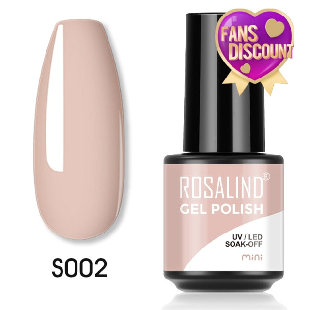 ROSALIND Gel Nail Polish 40 Colors Semi Permanent Manicure Nail Art Gel Varnishes Hybrid Base Top Coat For Gel Polish