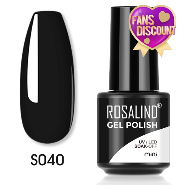 ROSALIND Gel Nail Polish 40 Colors Semi Permanent Manicure Nail Art Gel Varnishes Hybrid Base Top Coat For Gel Polish