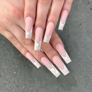 24pcs/set Long Stiletto Fake Nails Punk Snake Pattern Black White Matte False Nails Artificial Full Nail Tips Manicure Tools
