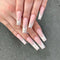 24pcs/set Long Stiletto Fake Nails Punk Snake Pattern Black White Matte False Nails Artificial Full Nail Tips Manicure Tools