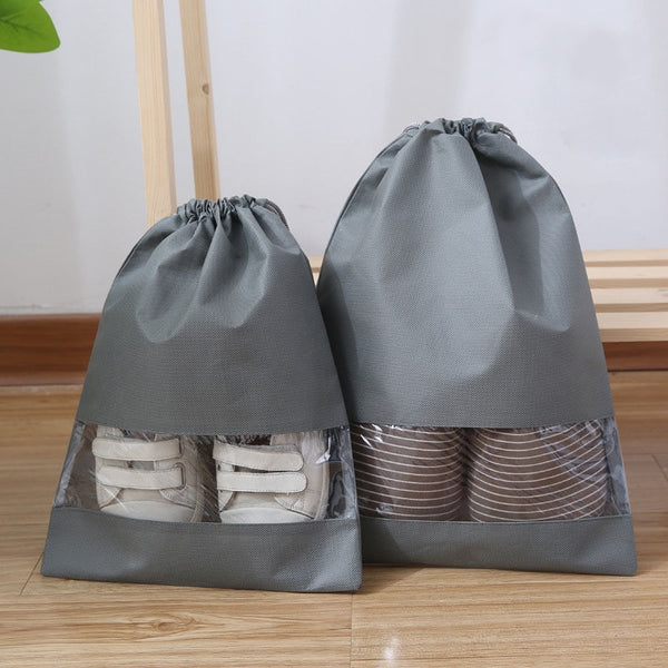 1 piece  Waterproof Shoes Bag for Travel Portable Shoe Storage Bag Organize Non-Woven Tote Drawstring Bag Dolap Organizer