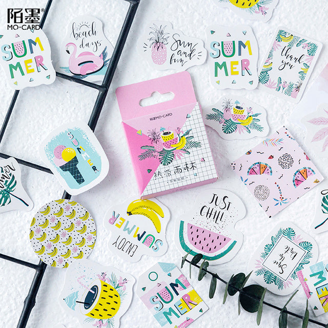 45 pcs/Box Various Stickers Diary Kawaii Cute Planner Journal Scrapbooking Paper Stickers Stationery School Supplies