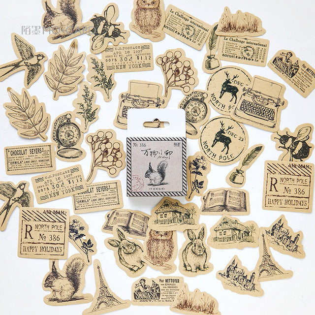 45 pcs/Box Various Stickers Diary Kawaii Cute Planner Journal Scrapbooking Paper Stickers Stationery School Supplies