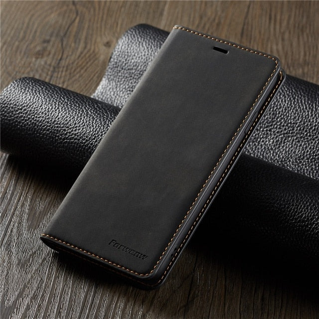 Ultra Thin Suede Leather Wallet Case for iPhone 11 12 13 Pro Max Mini XR XS 8 7 6s 6 Plus SE 2020 5S 5 Flip Cover Strong Magnet
