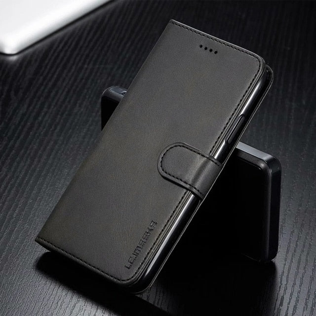 Leather Wallet Case for iPhone 13 12 Pro Max Mini 11 XS XR X SE 2020 8 7 6 6s Plus 5S 5 Luxury Flip Cover Coque Card Slot Buckle