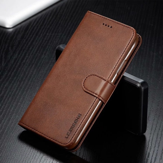 Leather Wallet Case for iPhone 13 12 Pro Max Mini 11 XS XR X SE 2020 8 7 6 6s Plus 5S 5 Luxury Flip Cover Coque Card Slot Buckle