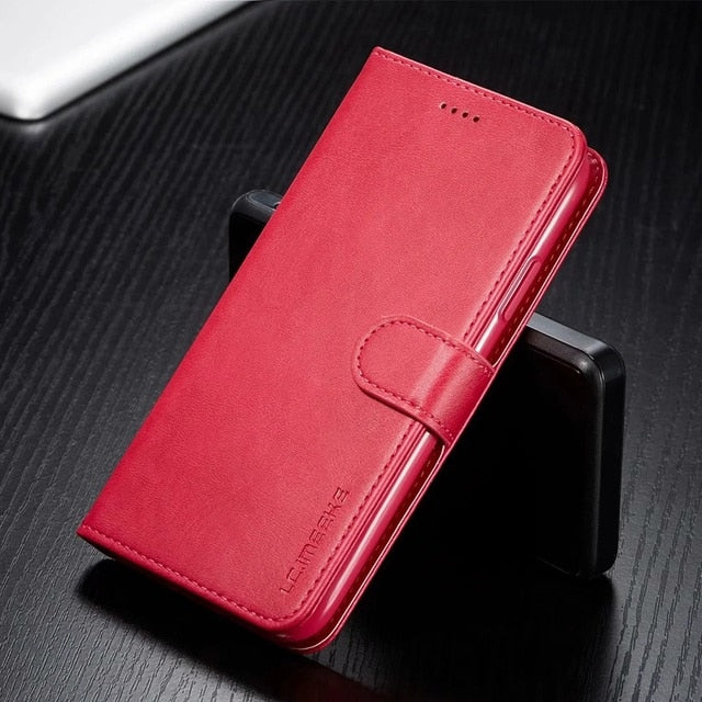 Leather Wallet Case for iPhone 13 12 Pro Max Mini 11 XS XR X SE 2020 8 7 6 6s Plus 5S 5 Luxury Flip Cover Coque Card Slot Buckle