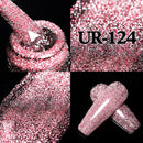UR SUGAR 7.5ml Pink Reflective Glitter Gel Nail Polish Silver Purple Sequins Soak Off UV Gel Nail Art Manicuring Nail Gel