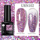 UR SUGAR 7.5ml Pink Reflective Glitter Gel Nail Polish Silver Purple Sequins Soak Off UV Gel Nail Art Manicuring Nail Gel