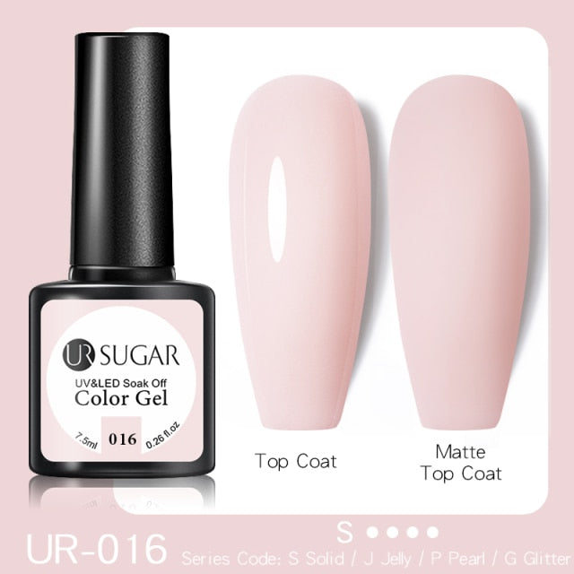 UR SUGAR Milky White Jelly Gel Polish 7.5ml Soak Off UV Gel Nail Polish Varnish Semi-permanent Nail Art UV LED Varnish