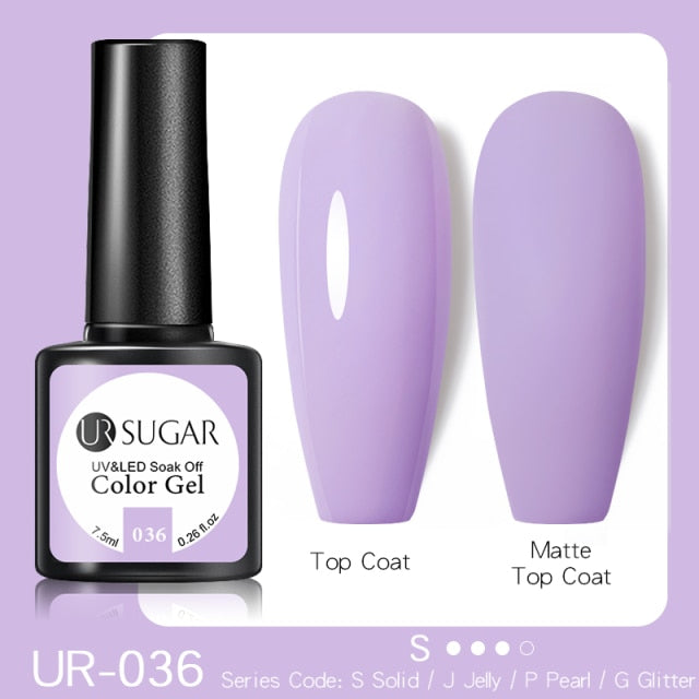 UR SUGAR Milky White Jelly Gel Polish 7.5ml Soak Off UV Gel Nail Polish Varnish Semi-permanent Nail Art UV LED Varnish