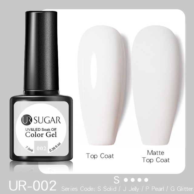 UR SUGAR Milky White Jelly Gel Polish 7.5ml Soak Off UV Gel Nail Polish Varnish Semi-permanent Nail Art UV LED Varnish