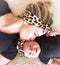 2Pcs Mother & Baby Children Turban Hair Band Accessories Baby Girls Twist Knot Headbands Family Leopard Parent-Child Headwear