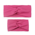 2Pcs Mother & Baby Children Turban Hair Band Accessories Baby Girls Twist Knot Headbands Family Leopard Parent-Child Headwear