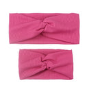 2Pcs Mother & Baby Children Turban Hair Band Accessories Baby Girls Twist Knot Headbands Family Leopard Parent-Child Headwear