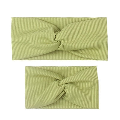 2Pcs Mother & Baby Children Turban Hair Band Accessories Baby Girls Twist Knot Headbands Family Leopard Parent-Child Headwear
