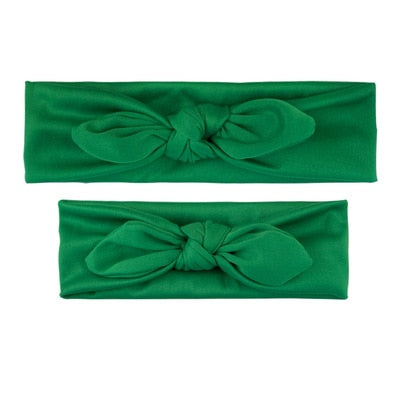 2Pcs Mother & Baby Children Turban Hair Band Accessories Baby Girls Twist Knot Headbands Family Leopard Parent-Child Headwear