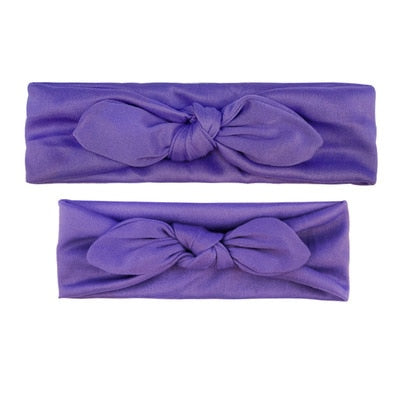 2Pcs Mother & Baby Children Turban Hair Band Accessories Baby Girls Twist Knot Headbands Family Leopard Parent-Child Headwear