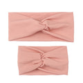 2Pcs Mother & Baby Children Turban Hair Band Accessories Baby Girls Twist Knot Headbands Family Leopard Parent-Child Headwear