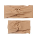 2Pcs Mother & Baby Children Turban Hair Band Accessories Baby Girls Twist Knot Headbands Family Leopard Parent-Child Headwear