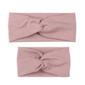 2Pcs Mother & Baby Children Turban Hair Band Accessories Baby Girls Twist Knot Headbands Family Leopard Parent-Child Headwear