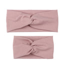 2Pcs Mother & Baby Children Turban Hair Band Accessories Baby Girls Twist Knot Headbands Family Leopard Parent-Child Headwear