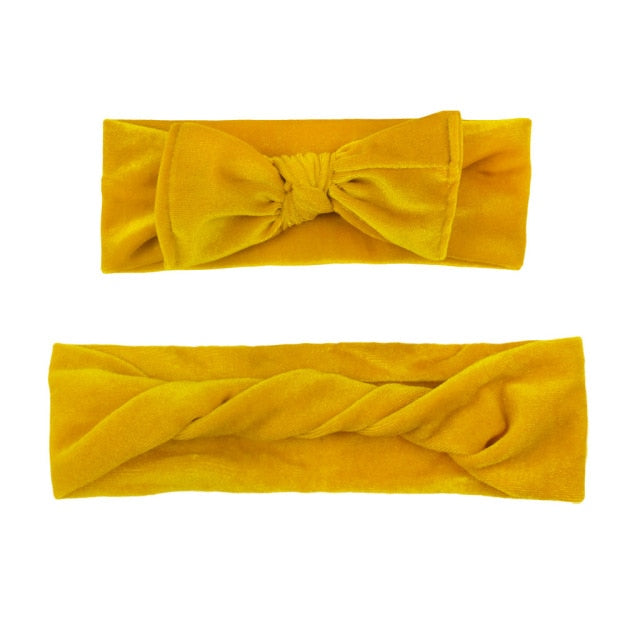 2Pcs Mother & Baby Children Turban Hair Band Accessories Baby Girls Twist Knot Headbands Family Leopard Parent-Child Headwear
