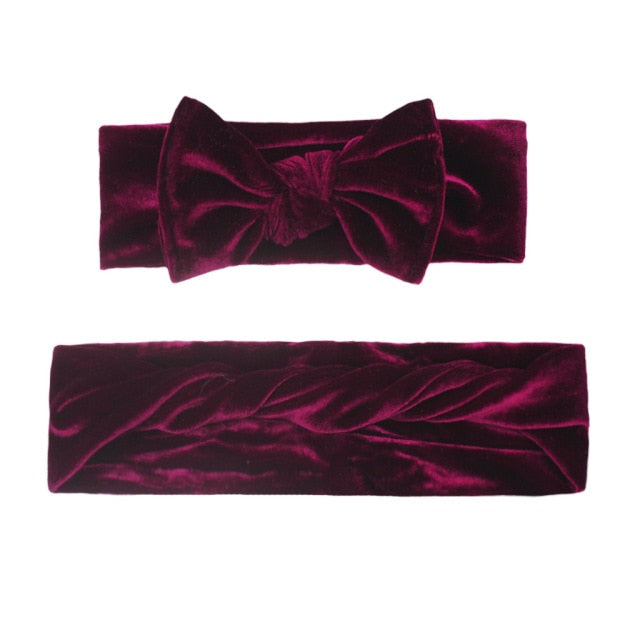 2Pcs Mother & Baby Children Turban Hair Band Accessories Baby Girls Twist Knot Headbands Family Leopard Parent-Child Headwear