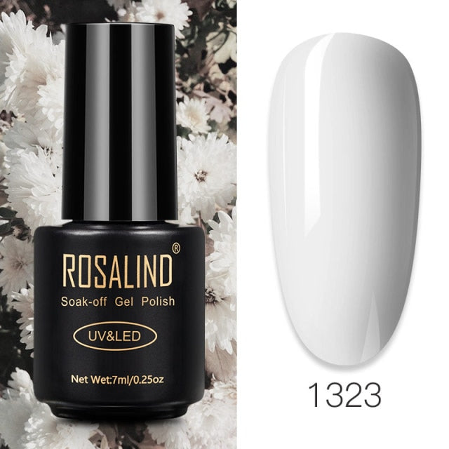 ROSALIND Gel Polish 7ml Gel Nail Polish All For Manicure Semi Permanent Soak Off Gel UV LED Varnishes Base Top Matte Coat