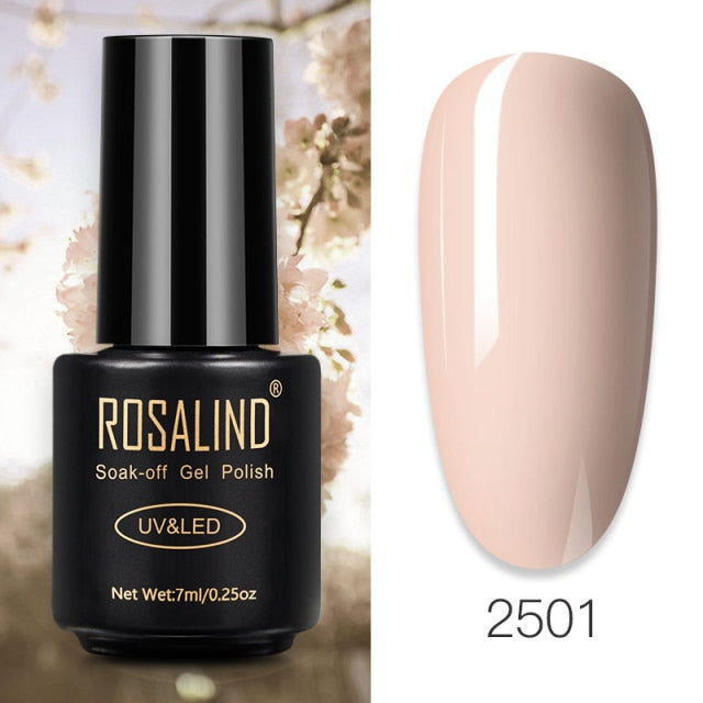 ROSALIND Gel Polish 7ml Gel Nail Polish All For Manicure Semi Permanent Soak Off Gel UV LED Varnishes Base Top Matte Coat